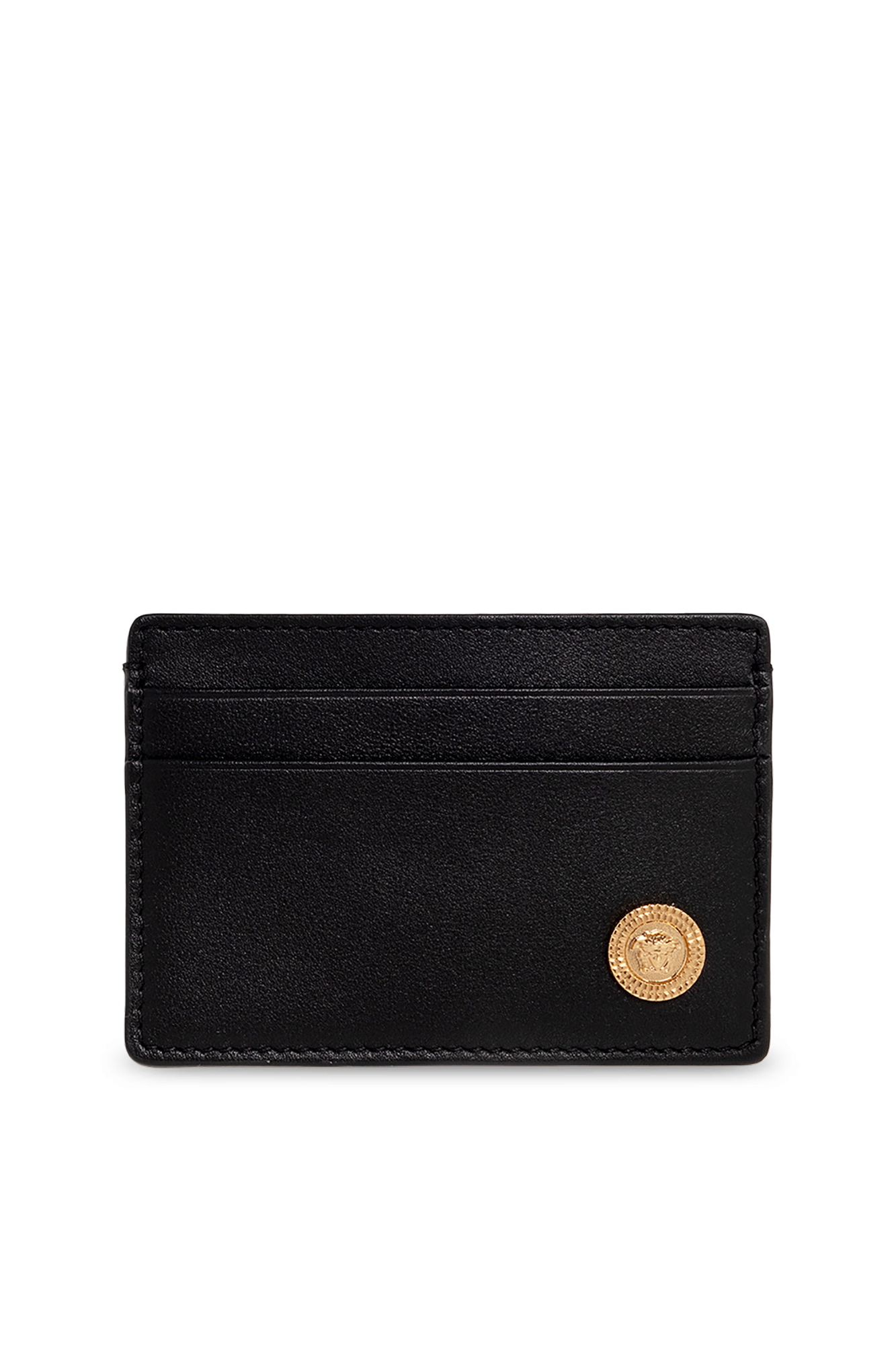 カードケース・名刺入れ VERSACE Versace 1011452 1A03190 1B00V Medusa Bigi Card Walle La Medusa Card Case Black,Gold | VERSACE US